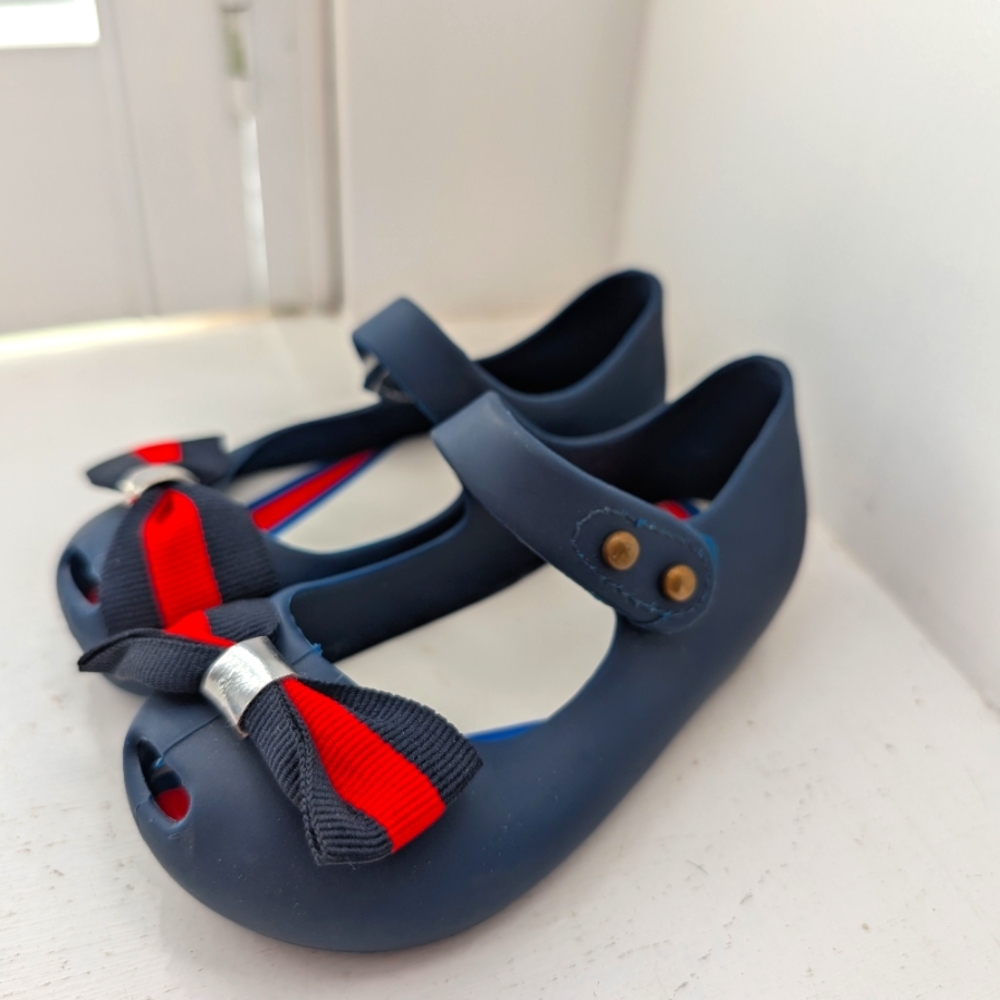 Mini Melissa Red Blue Shoes Bows